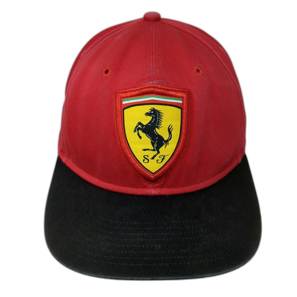 Ferrari Baseball Cap Red One Size Snapback Shield Logo Code Fer Official Product